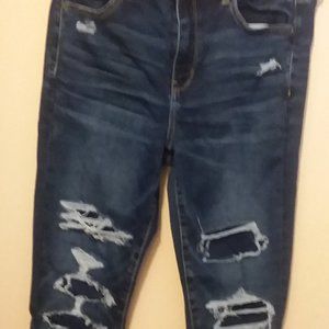 American Eagle HighWaist Size 10 Jeggings Distressed